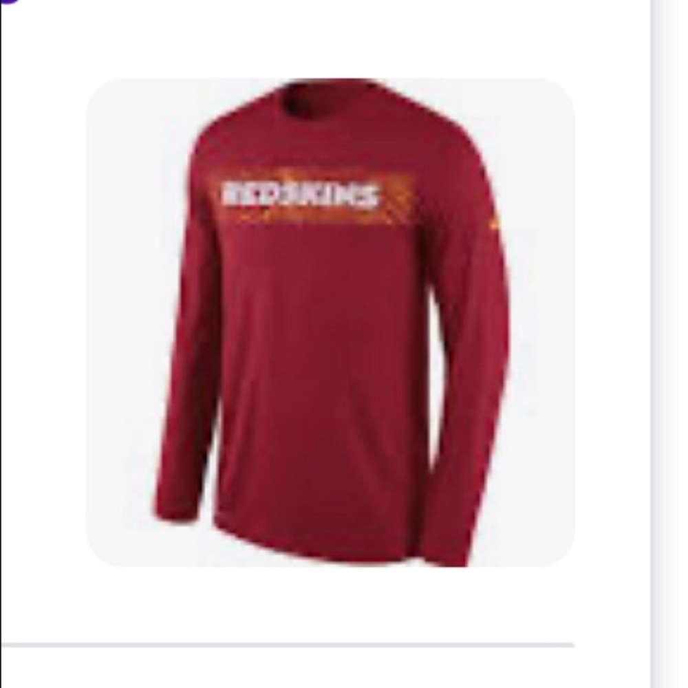 Men Nike x NFL Redskins Long Sleeve collectible t-shirt